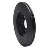E-Line Drilled & Slotted Black Brake Rotor, Fits Select Fits Multiple Makes/Models, Position: Front Right - image 2