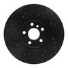 E-Line Drilled & Slotted Black Brake Rotor, Fits Select Fits Multiple Makes/Models, Position: Front Right - image 3