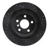 E-Line Drilled & Slotted Black Brake Rotor, Fits Select Fits Multiple Makes/Models, Position: Rear Left - image 2