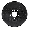 E-Line Drilled & Slotted Black Brake Rotor, 2016-2018 BMW, Position: Right Front - image 1