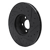E-Line Drilled & Slotted Black Brake Rotor, 2016-2018 BMW, Position: Left Front - image 1
