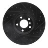 E-Line Drilled & Slotted Black Brake Rotor, 2016-2018 BMW, Position: Left Front - image 2