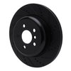 E-Line Drilled & Slotted Black Brake Rotor, Fits Select Fits Multiple Makes/Models, Position: Rear Left - image 2