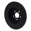 E-Line Drilled & Slotted Black Brake Rotor, Fits Select Fits Multiple Makes/Models, Position: Rear Left - image 4