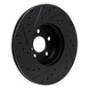 E-Line Drilled & Slotted Black Brake Rotor, Fits Select Fits Multiple Makes/Models, Position: Front Left - image 4