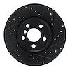 E-Line Drilled & Slotted Black Brake Rotor, Fits Select Fits Multiple Makes/Models, Position: Front Right - image 1
