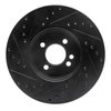 E-Line Drilled & Slotted Black Brake Rotor, 2002-2006 Mini, Position: Front Right - image 2