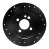 E-Line Drilled & Slotted Black Brake Rotor, 2002-2015 Mini, Position: Rear Right - image 3