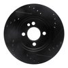 E-Line Drilled & Slotted Black Brake Rotor, 2002-2008 Mini, Position: Front Left - image 4