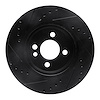 E-Line Drilled & Slotted Black Brake Rotor, 2002-2008 Mini, Position: Front Right - image 1
