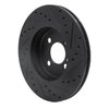 E-Line Drilled & Slotted Black Brake Rotor, 2007-2015 Mini, Position: Front Left - image 2