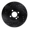 E-Line Drilled & Slotted Black Brake Rotor, 2007-2015 Mini, Position: Front Right - image 2