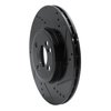 E-Line Drilled & Slotted Black Brake Rotor, 2007-2015 Mini, Position: Front Right - image 4
