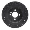 E-Line Drilled & Slotted Black Brake Rotor, 2009-2014 Mini, Position: Rear Left - image 4