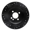 E-Line Drilled & Slotted Black Brake Rotor, 2009-2014 Mini, Position: Rear Right - image 3