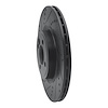 E-Line Drilled & Slotted Black Brake Rotor, 2009-2014 Mini, Position: Front Left - image 1
