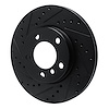 E-Line Drilled & Slotted Black Brake Rotor, 2011-2016 Mini, Position: Front Left - image 1