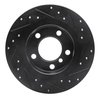 E-Line Drilled & Slotted Black Brake Rotor, 2011-2016 Mini, Position: Rear Left - image 4