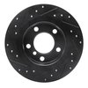 E-Line Drilled & Slotted Black Brake Rotor, 2011-2016 Mini, Position: Rear Right - image 2