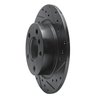 E-Line Drilled & Slotted Black Brake Rotor, 2011-2016 Mini, Position: Rear Right - image 4