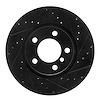 E-Line Drilled & Slotted Black Brake Rotor, 2011-2016 Mini, Position: Front Right - image 1