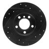 E-Line Drilled & Slotted Black Brake Rotor, 2013-2016 Mini, Position: Rear Left - image 2