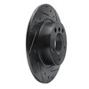 E-Line Drilled & Slotted Black Brake Rotor, 2013-2016 Mini, Position: Rear Right - image 2