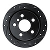 E-Line Drilled & Slotted Black Brake Rotor, Fits Select Mini, Position: Rear Right - image 1