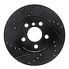 E-Line Drilled & Slotted Black Brake Rotor, 2014-2021 Mini, Position: Front Left - image 1