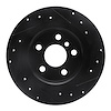 E-Line Drilled & Slotted Black Brake Rotor, Fits Select Fits Multiple Makes/Models, Position: Rear Left - image 1