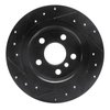 E-Line Drilled & Slotted Black Brake Rotor, Fits Select Fits Multiple Makes/Models, Position: Rear Right - image 2