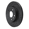 E-Line Drilled & Slotted Black Brake Rotor, Fits Select Mini, Position: Front Left - image 1