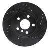 E-Line Drilled & Slotted Black Brake Rotor, Fits Select Mini, Position: Front Left - image 4