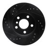 E-Line Drilled & Slotted Black Brake Rotor, Fits Select Mini, Position: Front Right - image 4