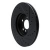 E-Line Drilled & Slotted Black Brake Rotor, Fits Select Mini, Position: Front Left - image 4