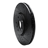 E-Line Drilled & Slotted Black Brake Rotor, 2015-2019 Mini, Position: Front Right - image 1