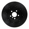 E-Line Drilled & Slotted Black Brake Rotor, 2015-2019 Mini, Position: Front Right - image 2