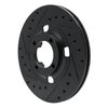 E-Line Drilled & Slotted Black Brake Rotor, 1983-1990 GM, Position: Front Left - image 2