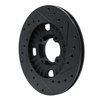 E-Line Drilled & Slotted Black Brake Rotor, 1983-1990 GM, Position: Front Left - image 4