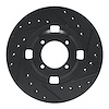 E-Line Drilled & Slotted Black Brake Rotor, 1983-1990 GM, Position: Front Right - image 1