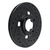 E-Line Drilled & Slotted Black Brake Rotor, 1983-1990 GM, Position: Front Right - image 2
