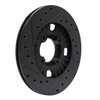 E-Line Drilled & Slotted Black Brake Rotor, 1983-1990 GM, Position: Front Right - image 4