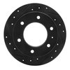 E-Line Drilled & Slotted Black Brake Rotor, 1988-1995 GM, Position: Rear Left - image 2