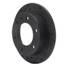 E-Line Drilled & Slotted Black Brake Rotor, 1988-1995 GM, Position: Rear Left - image 4