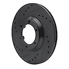 E-Line Drilled & Slotted Black Brake Rotor, 1984-1987 GM, Position: Front Left - image 1