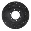 E-Line Drilled & Slotted Black Brake Rotor, 1984-1987 GM, Position: Front Left - image 3