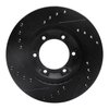 E-Line Drilled & Slotted Black Brake Rotor, 1984-1987 GM, Position: Front Right - image 4