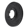 E-Line Drilled & Slotted Black Brake Rotor, 1986-2006 Fits Multiple Makes/Models, Position: Front Right - image 2