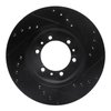 E-Line Drilled & Slotted Black Brake Rotor, 1992-2002 Fits Multiple Makes/Models, Position: Front Left - image 4