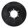 E-Line Drilled & Slotted Black Brake Rotor, 1992-2002 Fits Multiple Makes/Models, Position: Front Right - image 3
